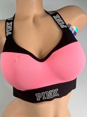 PINK by VS Ultimate Push Up Racerback Medium Support Sport Bra L